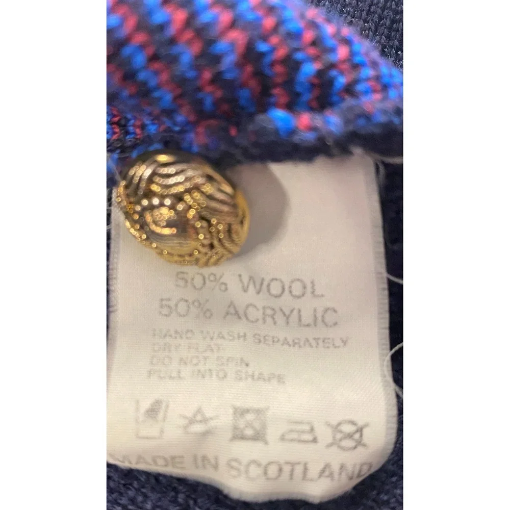 The Edinburgh Collection Wool Blend Cardigan Tartan Plaid Woman's Large VNTG - Picture 4 of 6